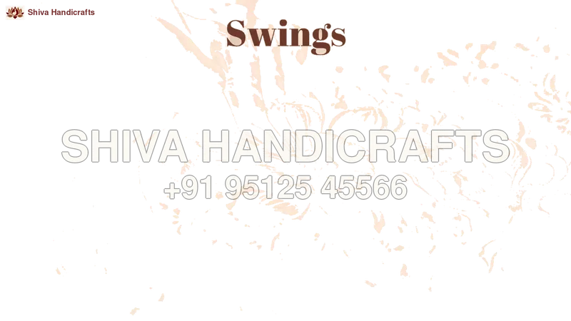 Wooden jhula manufacturer in Ahmedabad — hand-carved indoor swing by Shiva Handicrafts